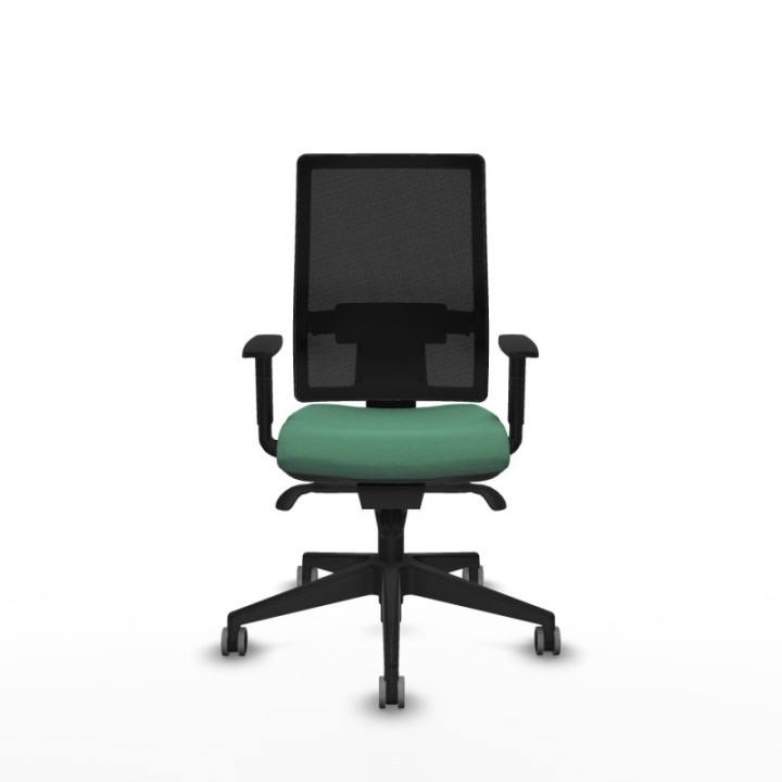 Horna sincro malla negra bali verde esmeralda brazos 1D base piramidal  ruedas 65mm engomadas