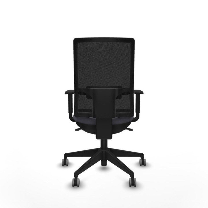 Horna sincro malla negra bali gris oscuro brazos 1D base piramidal  ruedas 65mm engomadas