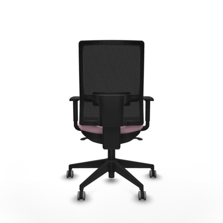 Horna sincro malla negra bali rosa brazos 1D base piramidal  ruedas 65mm engomadas