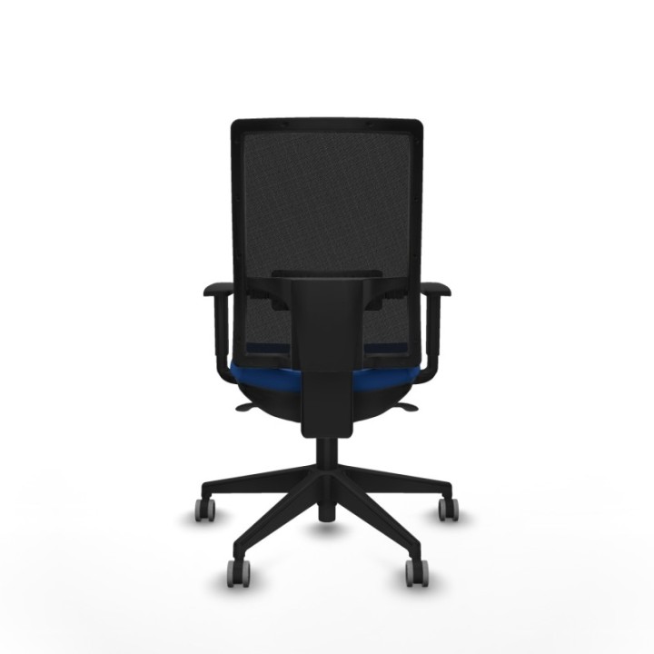 Horna sincro malla negra similpiel azul brazos 1D base piramidal  ruedas 65mm engomadas