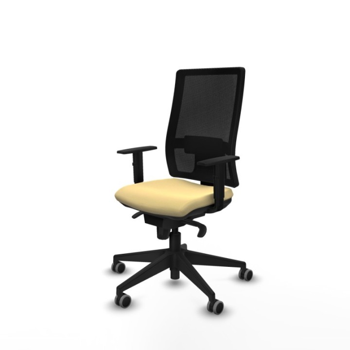 Horna sincro malla negra similpiel crema brazos 1D base piramidal  ruedas 65mm engomadas