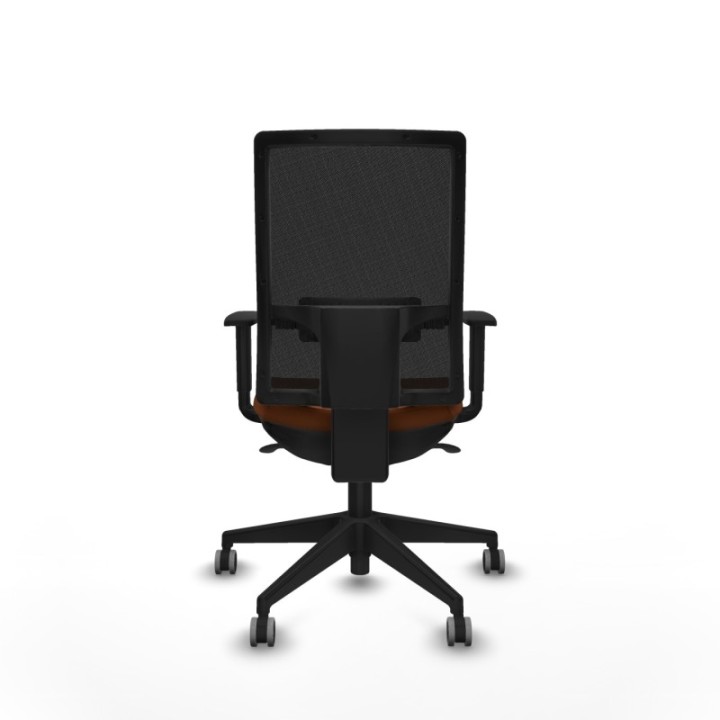 Horna sincro malla negra similpiel marrón brazos 1D base piramidal  ruedas 65mm engomadas