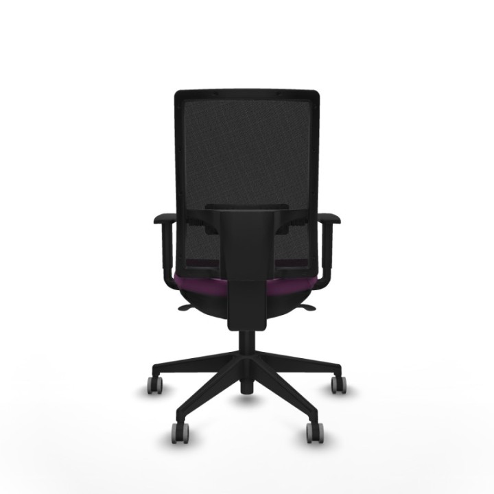 Horna sincro malla negra similpiel morado brazos 1D base piramidal  ruedas 65mm engomadas