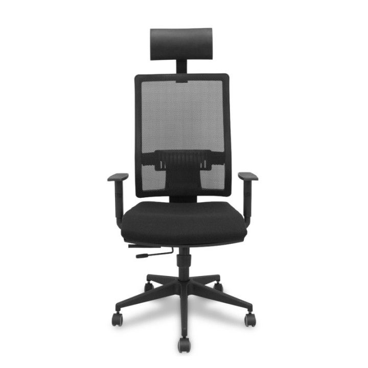 Silla Horna traslack bali negro brazos 1D con cabecero fijo