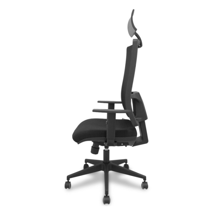 Silla Horna traslack bali negro brazos 1D con cabecero fijo