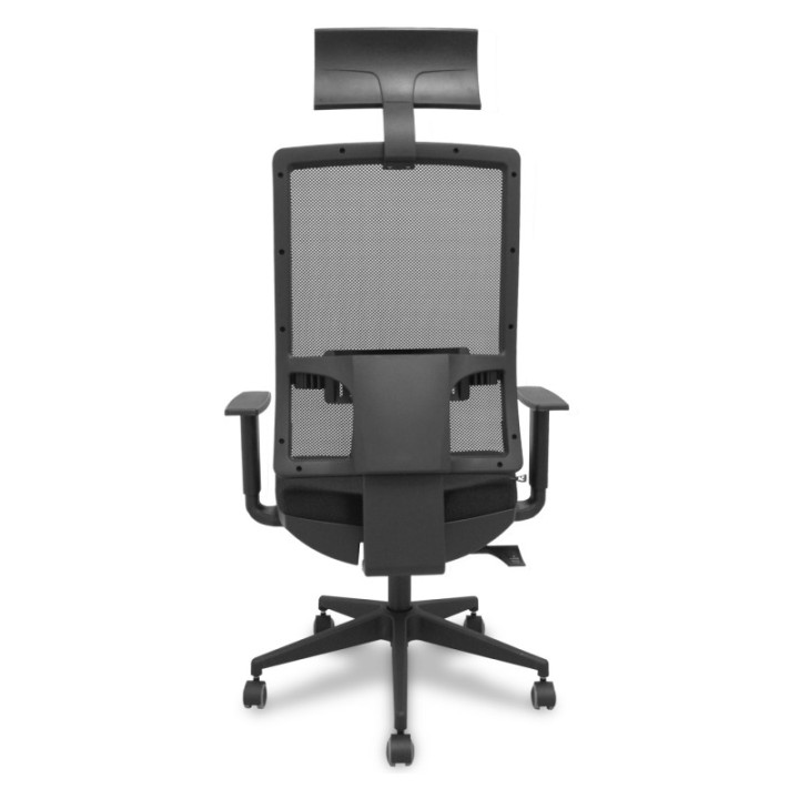 Silla Horna traslack bali negro brazos 1D con cabecero fijo