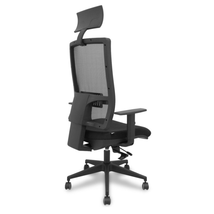 Silla Horna traslack bali negro brazos 1D con cabecero fijo