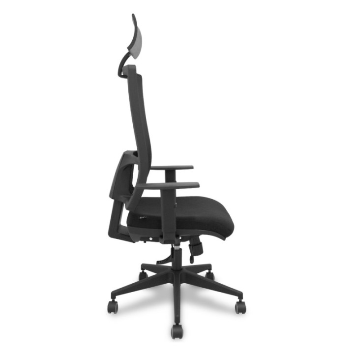 Silla Horna traslack bali negro brazos 1D con cabecero fijo