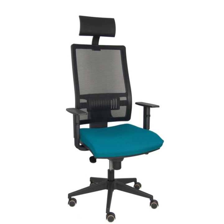 Silla Horna bali verde petróleo brazo regulable y cabecero