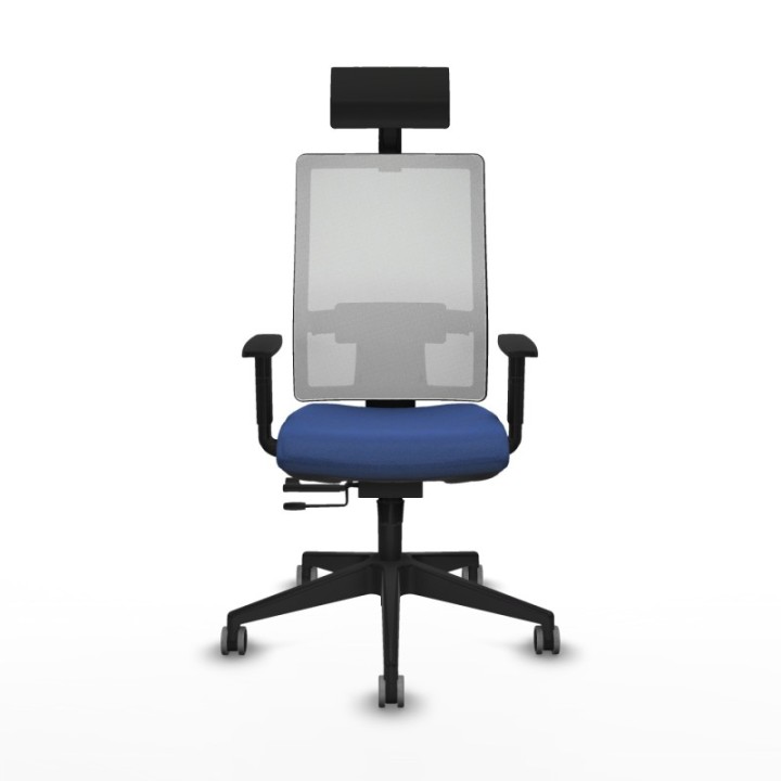 Horna traslack malla blanca bali azul marino brazos 1D base piramidal cabecero fijo ruedas 65mm engomadas