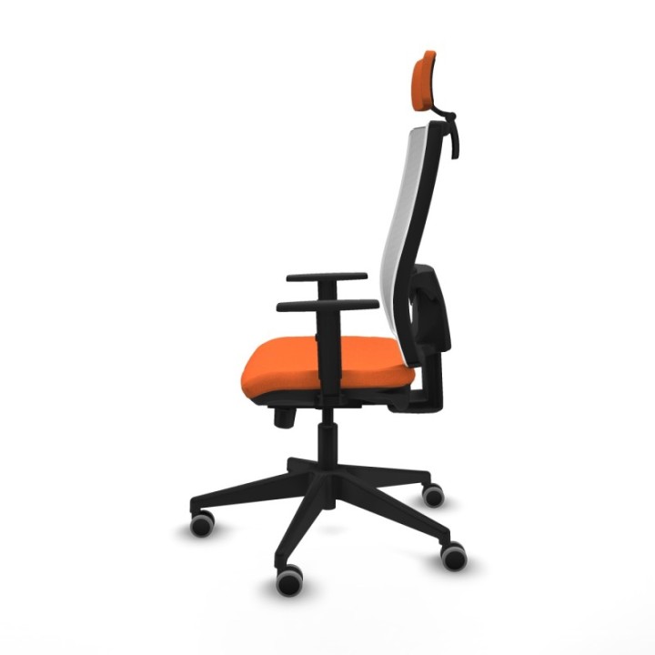 Horna traslack malla blanca bali naranja brazos 1D base piramidal cabecero 2D ruedas 65mm engomadas