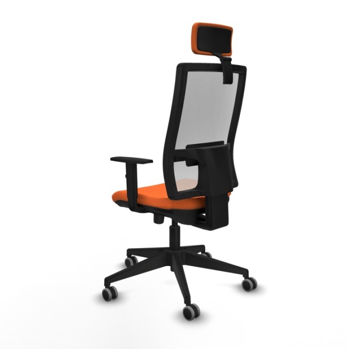 Horna traslack malla blanca bali naranja brazos 1D base piramidal cabecero 2D ruedas 65mm engomadas