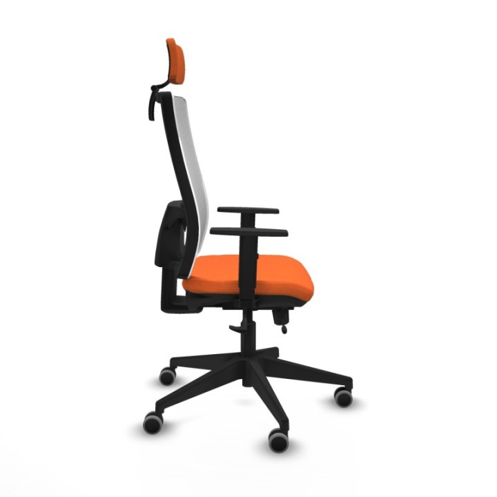 Horna traslack malla blanca bali naranja brazos 1D base piramidal cabecero 2D ruedas 65mm engomadas