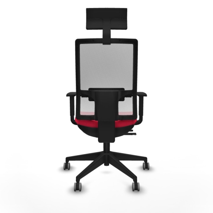 Horna traslack malla blanca bali rojo brazos 1D base piramidal cabecero fijo ruedas 65mm engomadas