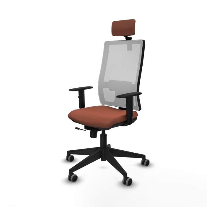 Horna traslack malla blanca bali marrón brazos 1D base piramidal cabecero 2D ruedas 65mm engomadas