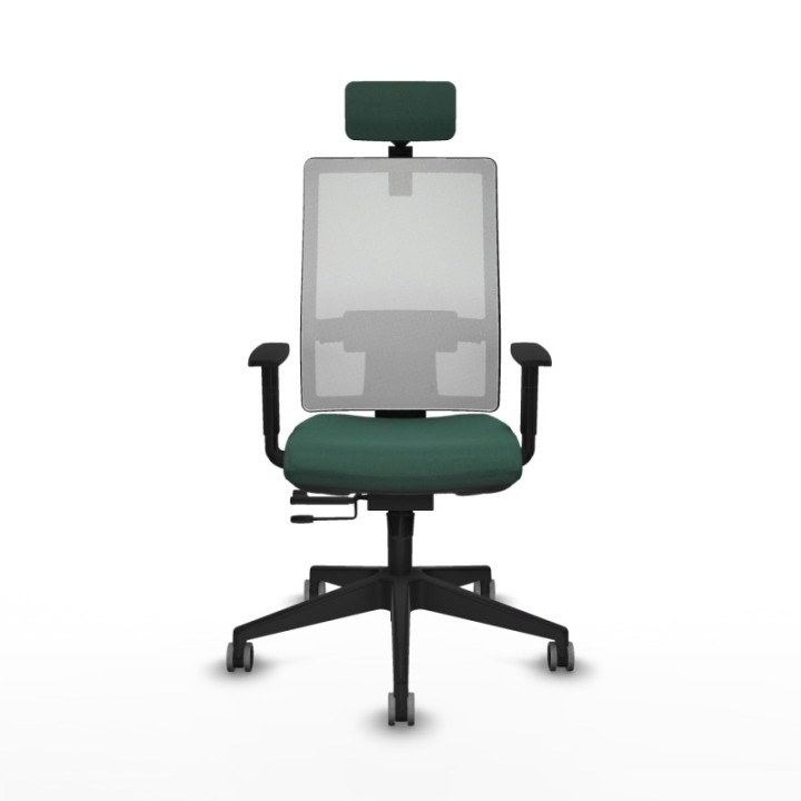 Horna traslack malla blanca bali verde botella brazos 1D base piramidal cabecero 2D ruedas 65mm engomadas