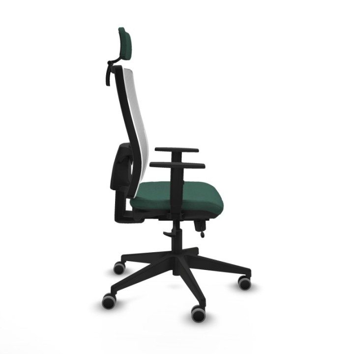 Horna traslack malla blanca bali verde botella brazos 1D base piramidal cabecero 2D ruedas 65mm engomadas