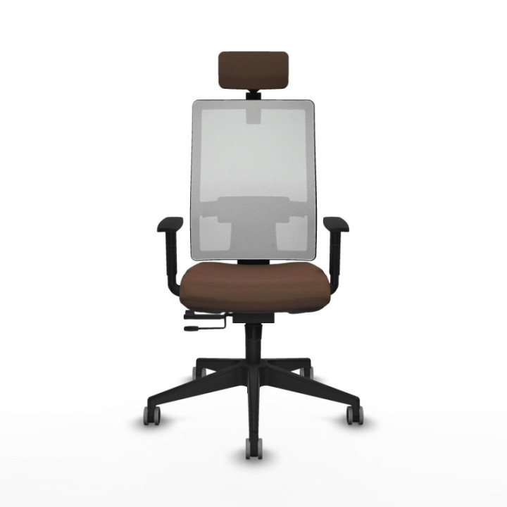 Horna traslack malla blanca bali marrón oscuro brazos 1D base piramidal cabecero 2D ruedas 65mm engomadas