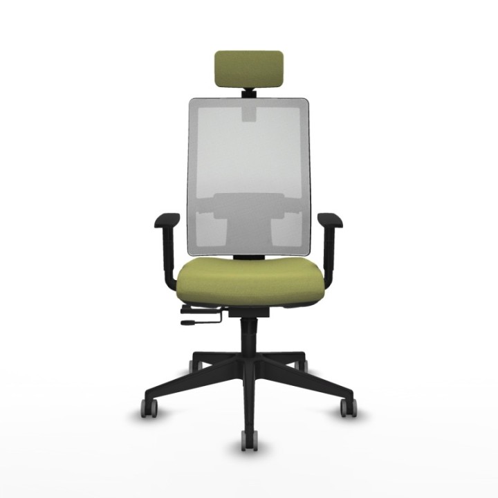 Horna traslack malla blanca bali verde oliva brazos 1D base piramidal cabecero 2D ruedas 65mm engomadas