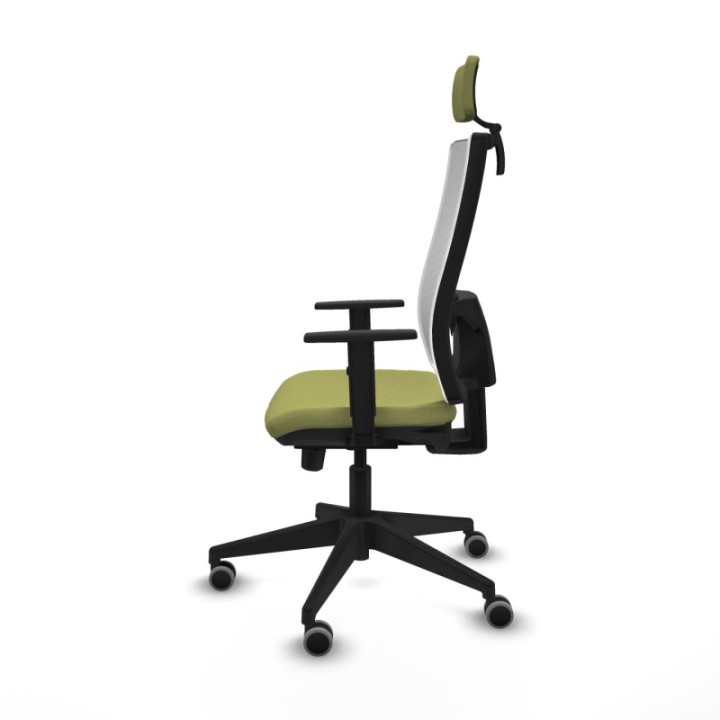 Horna traslack malla blanca bali verde oliva brazos 1D base piramidal cabecero 2D ruedas 65mm engomadas