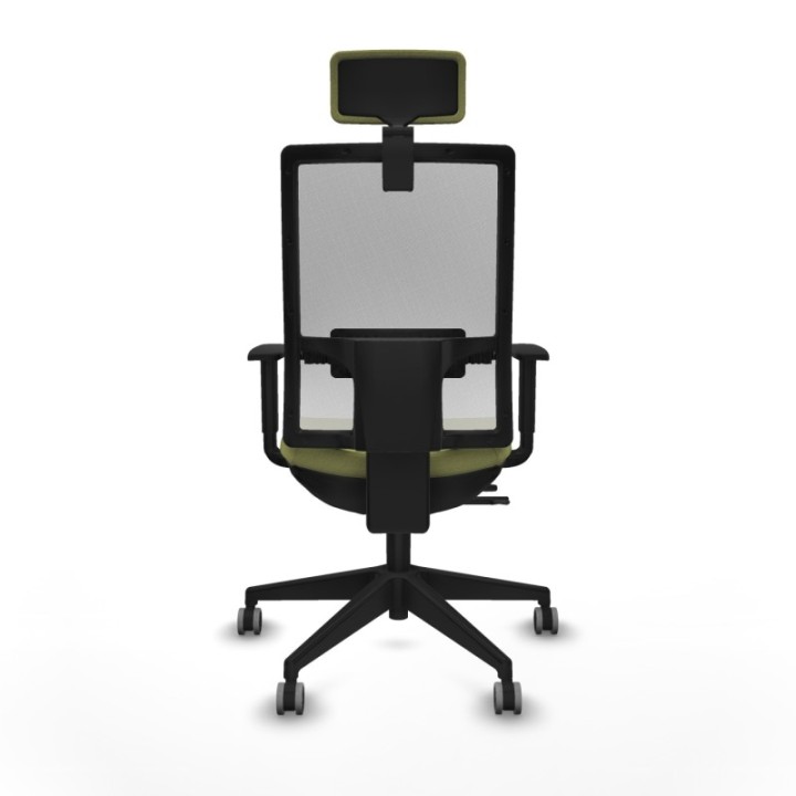 Horna traslack malla blanca bali verde oliva brazos 1D base piramidal cabecero 2D ruedas 65mm engomadas