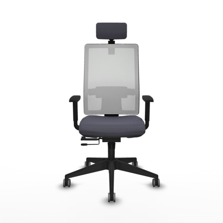 Horna traslack malla blanca bali gris oscuro brazos 1D base piramidal cabecero 2D ruedas 65mm engomadas