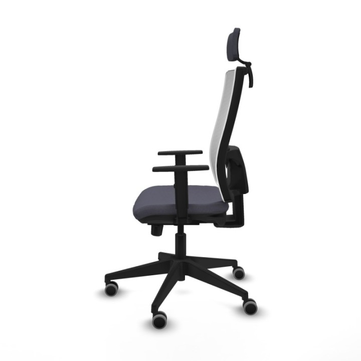 Horna traslack malla blanca bali gris oscuro brazos 1D base piramidal cabecero 2D ruedas 65mm engomadas