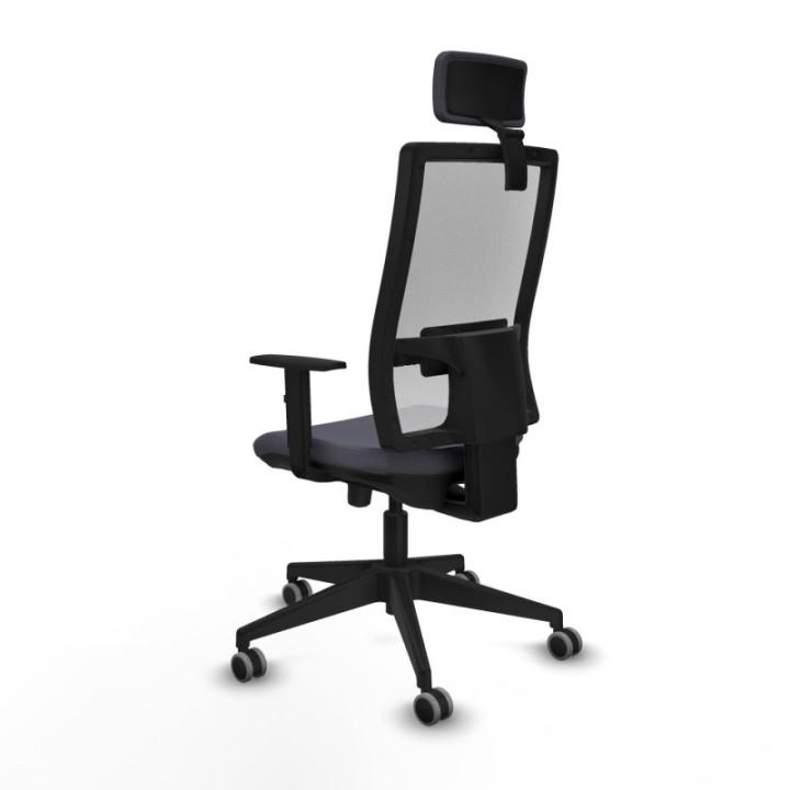 Horna traslack malla blanca bali gris oscuro brazos 1D base piramidal cabecero 2D ruedas 65mm engomadas