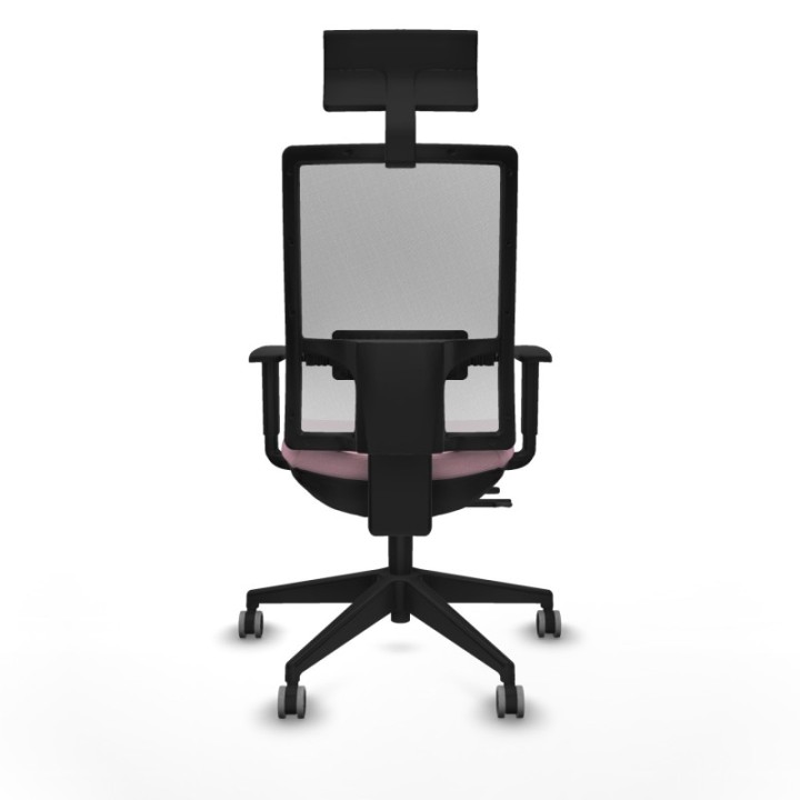 Horna traslack malla blanca bali rosa brazos 1D base piramidal cabecero fijo ruedas 65mm engomadas