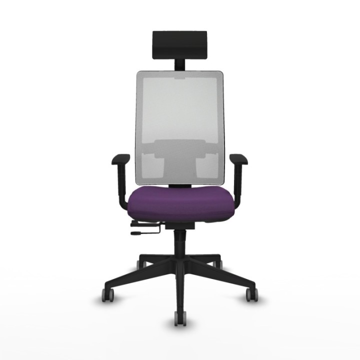 Horna traslack malla blanca bali morado brazos 1D base piramidal cabecero fijo ruedas 65mm engomadas