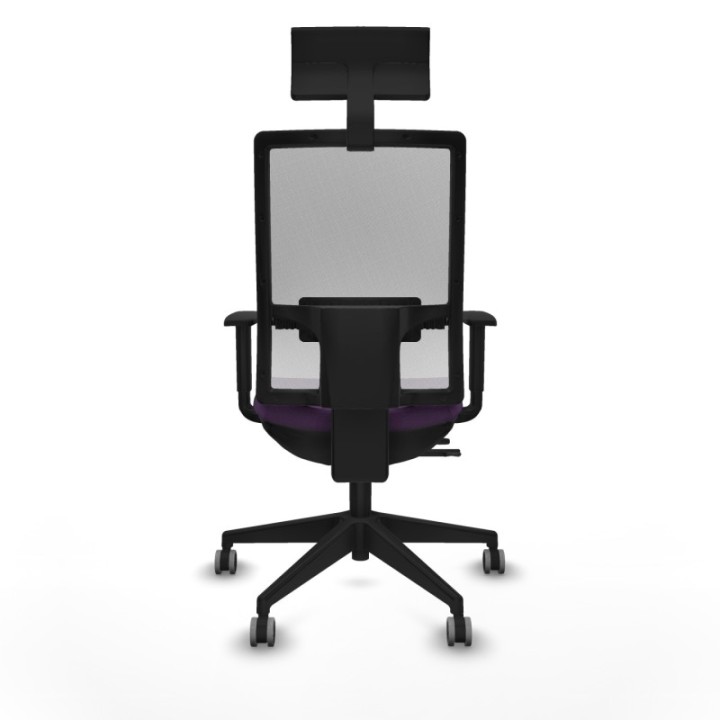 Horna traslack malla blanca bali morado brazos 1D base piramidal cabecero fijo ruedas 65mm engomadas