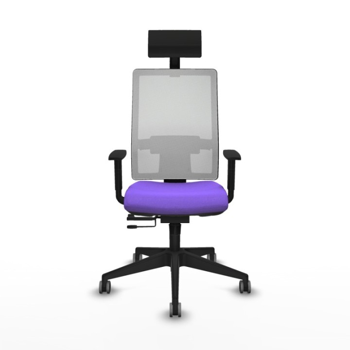 Horna traslack malla blanca bali lila brazos 1D base piramidal cabecero fijo ruedas 65mm engomadas