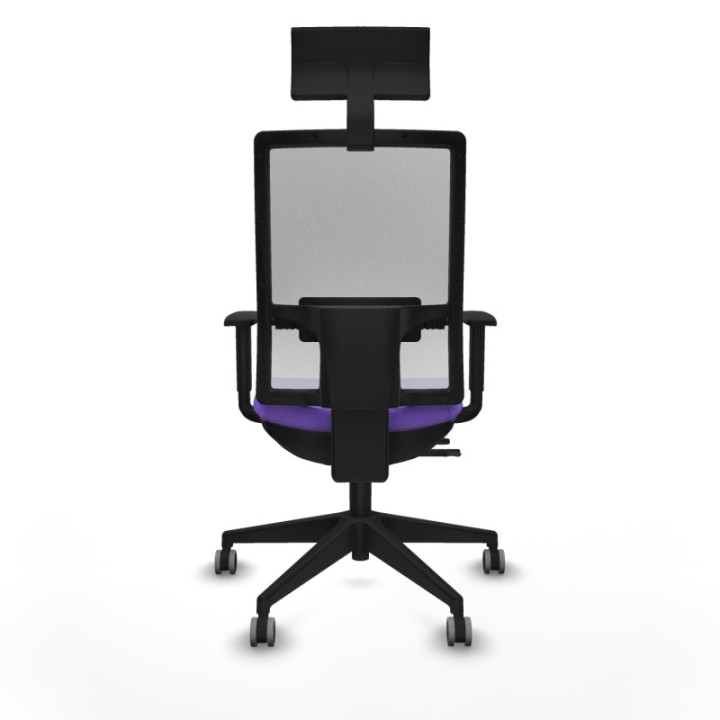 Horna traslack malla blanca bali lila brazos 1D base piramidal cabecero fijo ruedas 65mm engomadas