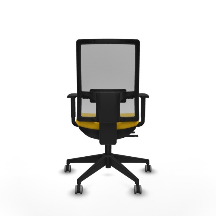 Horna traslack malla gris bali amarillo brazos 1D base piramidal  ruedas 65mm engomadas