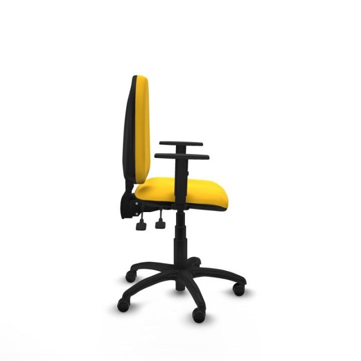 Aýna AS similpiel amarillo brazos 1D base poliamida ruedas engomadas 50mm