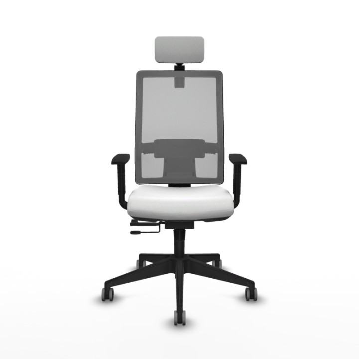 Horna traslack malla gris bali blanco brazos 1D base piramidal cabecero 2D ruedas 65mm engomadas