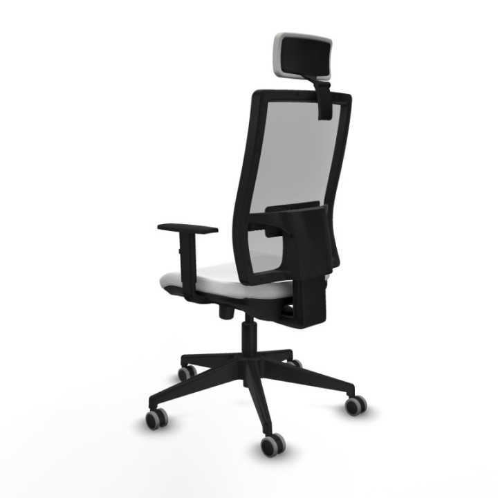 Horna traslack malla gris bali blanco brazos 1D base piramidal cabecero 2D ruedas 65mm engomadas