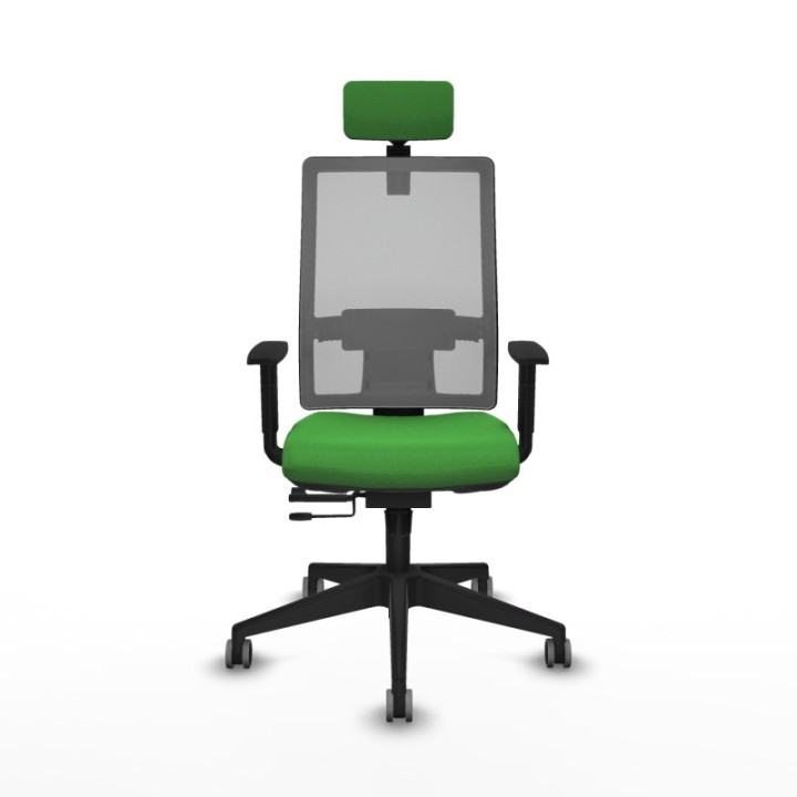 Horna traslack malla gris bali verde brazos 1D base piramidal cabecero 2D ruedas 65mm engomadas