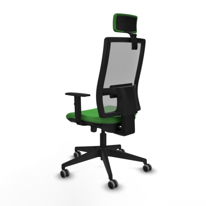 Horna traslack malla gris bali verde brazos 1D base piramidal cabecero 2D ruedas 65mm engomadas