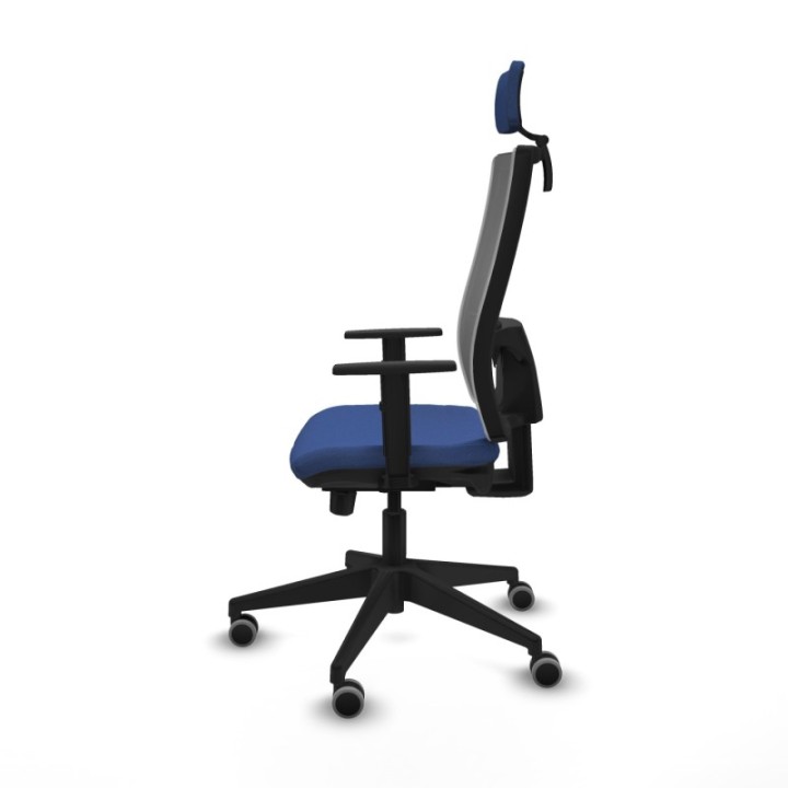 Horna traslack malla gris bali azul marino brazos 1D base piramidal cabecero 2D ruedas 65mm engomadas