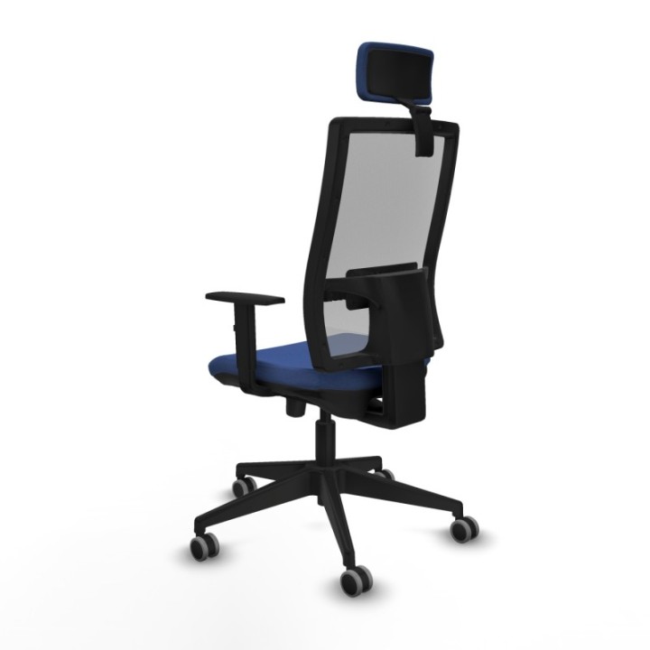 Horna traslack malla gris bali azul marino brazos 1D base piramidal cabecero 2D ruedas 65mm engomadas