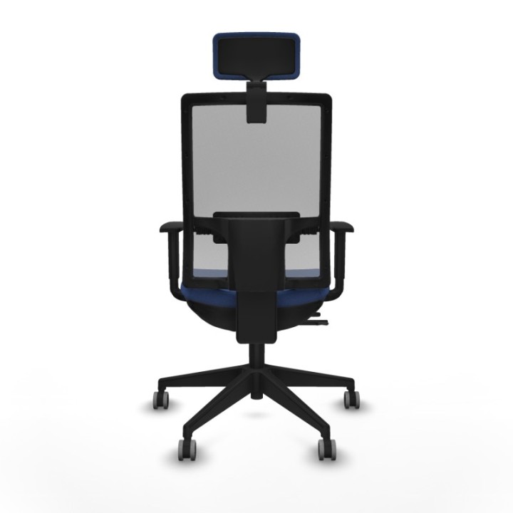 Horna traslack malla gris bali azul marino brazos 1D base piramidal cabecero 2D ruedas 65mm engomadas