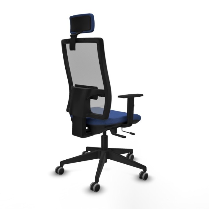 Horna traslack malla gris bali azul marino brazos 1D base piramidal cabecero 2D ruedas 65mm engomadas