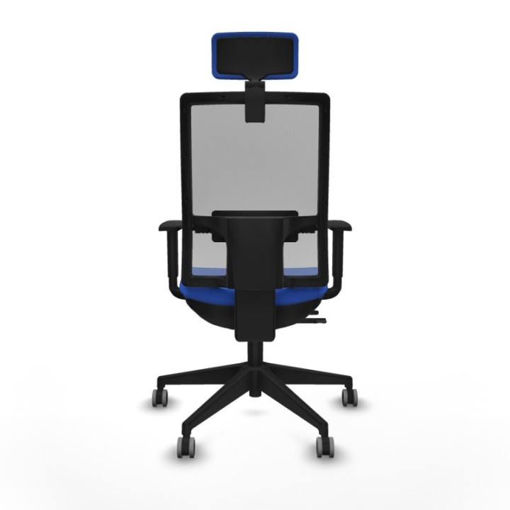 Horna traslack malla gris bali azul brazos 1D base piramidal cabecero 2D ruedas 65mm engomadas