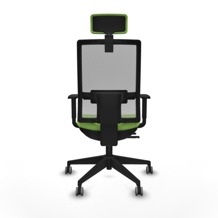 Horna traslack malla gris bali pistacho brazos 1D base piramidal cabecero 2D ruedas 65mm engomadas