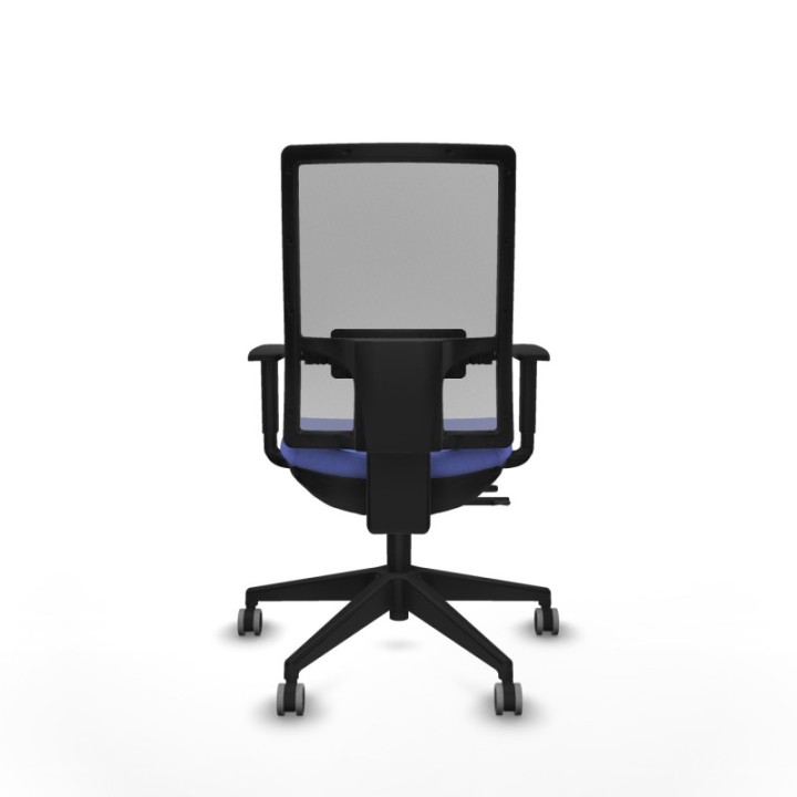 Horna traslack malla gris bali azul claro brazos 1D base piramidal  ruedas 65mm engomadas