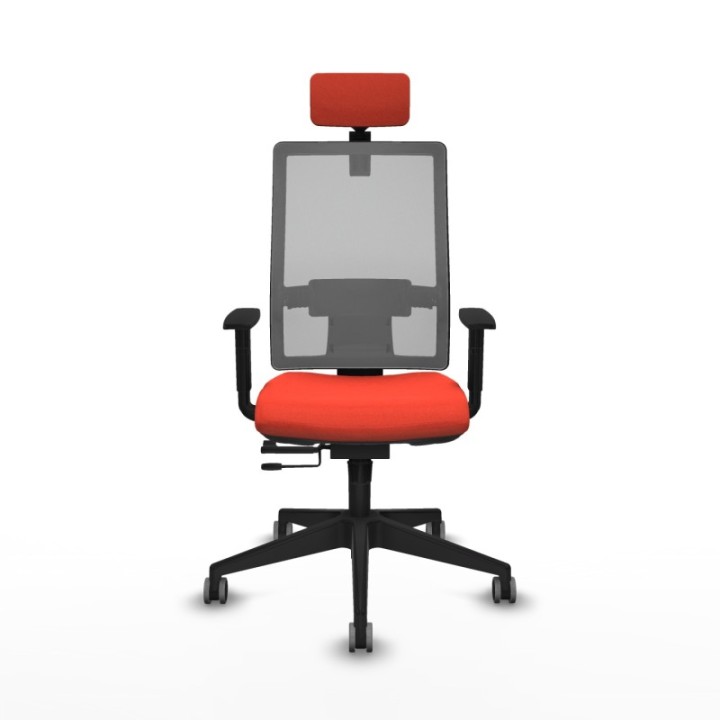 Horna traslack malla gris bali naranja oscuro brazos 1D base piramidal cabecero 2D ruedas 65mm engomadas