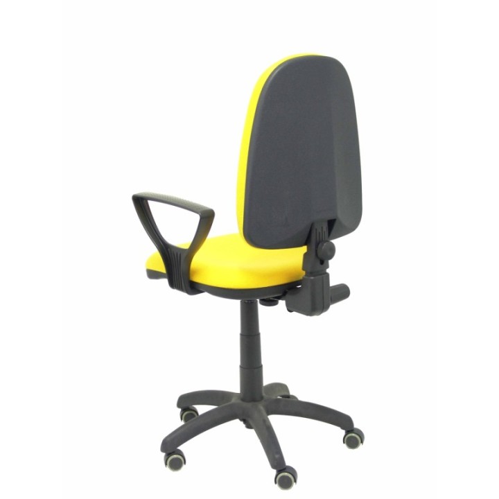 Silla Aýna bali amarillo brazos fijos ruedas de parqué