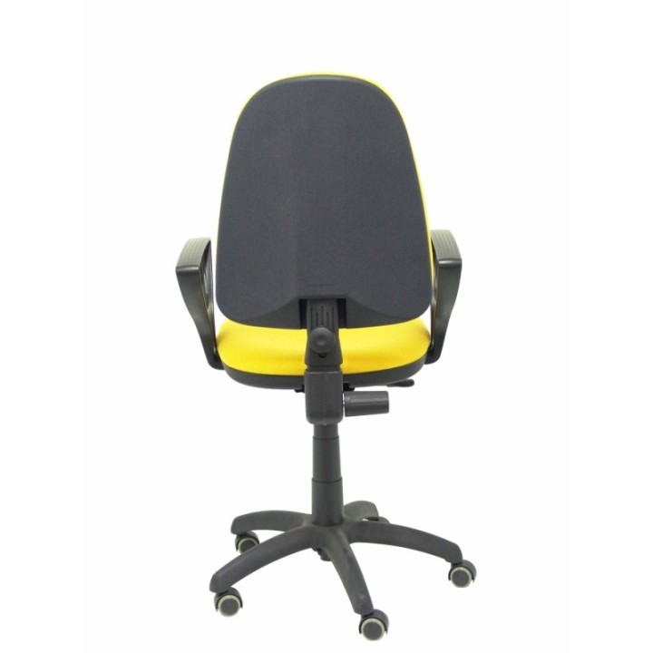 Silla Aýna bali amarillo brazos fijos ruedas de parqué