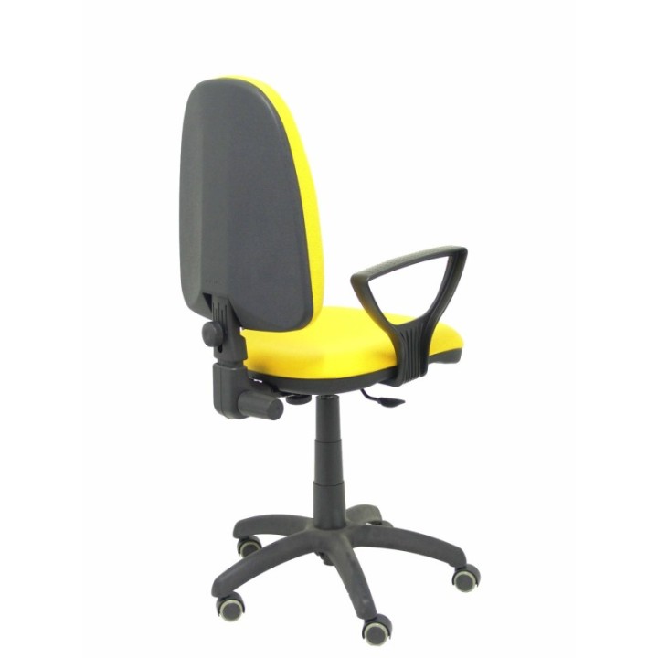 Silla Aýna bali amarillo brazos fijos ruedas de parqué